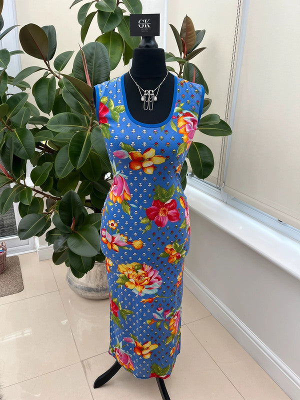 Vintage Gianni Versace Bodycon Floral Dress - IT 38 UK 10