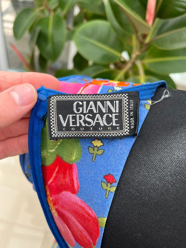 Vintage Gianni Versace Bodycon Floral Dress - IT 38 UK 10