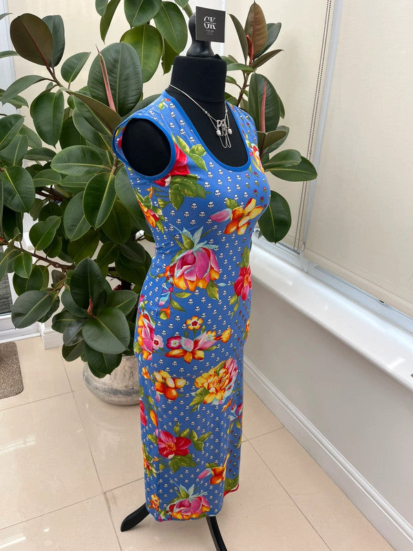 Vintage Gianni Versace Bodycon Floral Dress - IT 38 UK 10