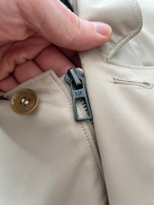 Loro Piana Suede Trim Sebring Windmate Storm System Rain Coat - Beige 2XL - RRP $3750
