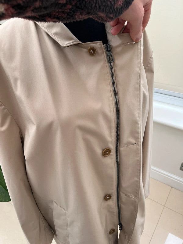 Loro Piana Suede Trim Sebring Windmate Storm System Rain Coat - Beige 2XL - RRP $3750