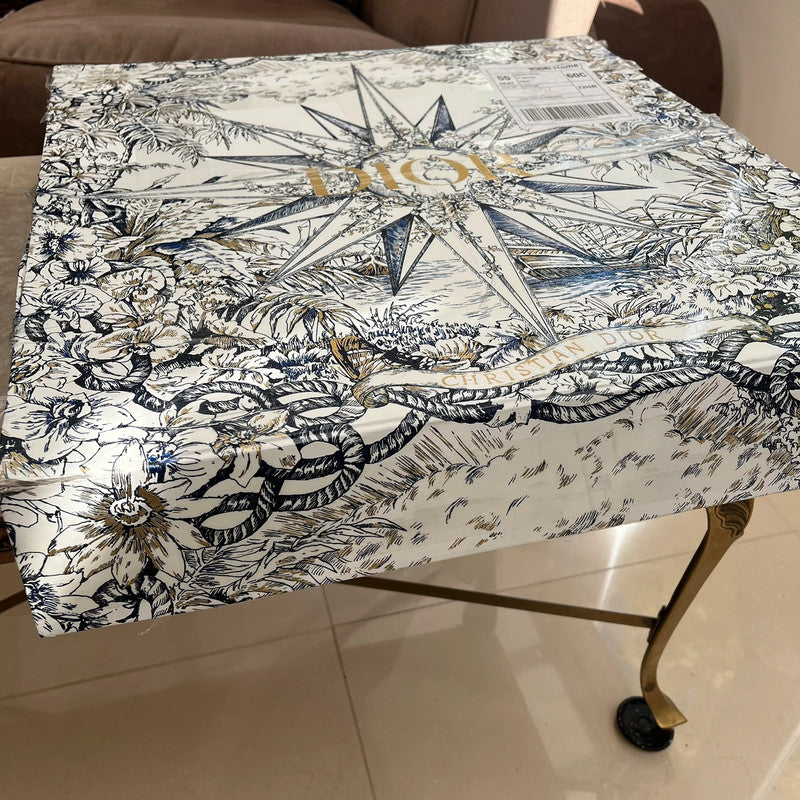 Christian Dior Wool Toile de Jouy Blanket Throw