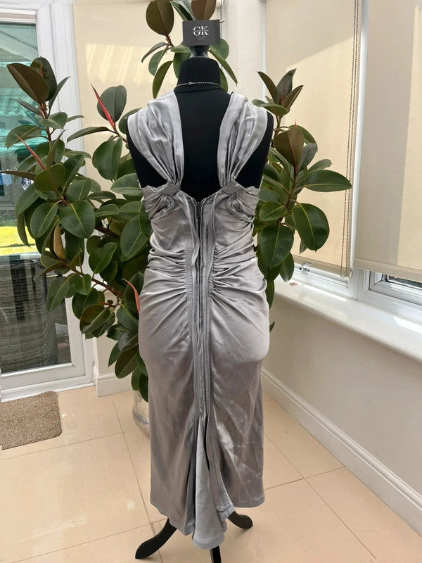 Vintage YSL by Tom ford 2003 F/W Runway Satin Halter Ruffle Dress