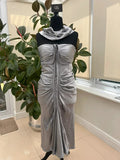 Vintage YSL by Tom ford 2003 F/W Runway Satin Halter Ruffle Dress