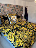 Vintage Gianni Versace Atelier Goose Down Comforter & Cushions — Luxury Bedding Set
