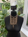 Christian Dior by John Galliano 1997 Masai Beads Crystals Bronze Bib Necklace