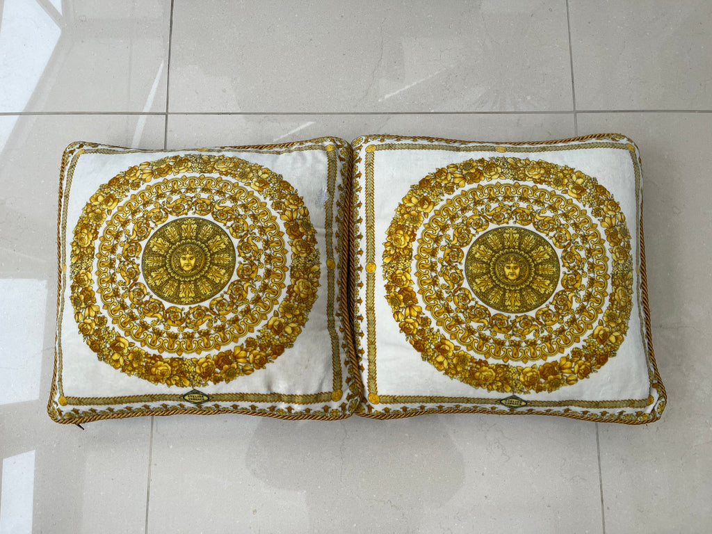 Vintage Gianni Versace Atelier Goose Down Comforter & Cushions — Luxury Bedding Set