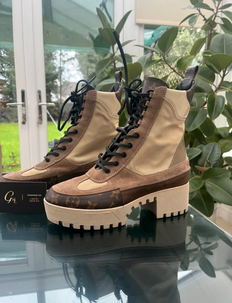 Louis Vuitton Laureate Platform Dessert Boots EU 38