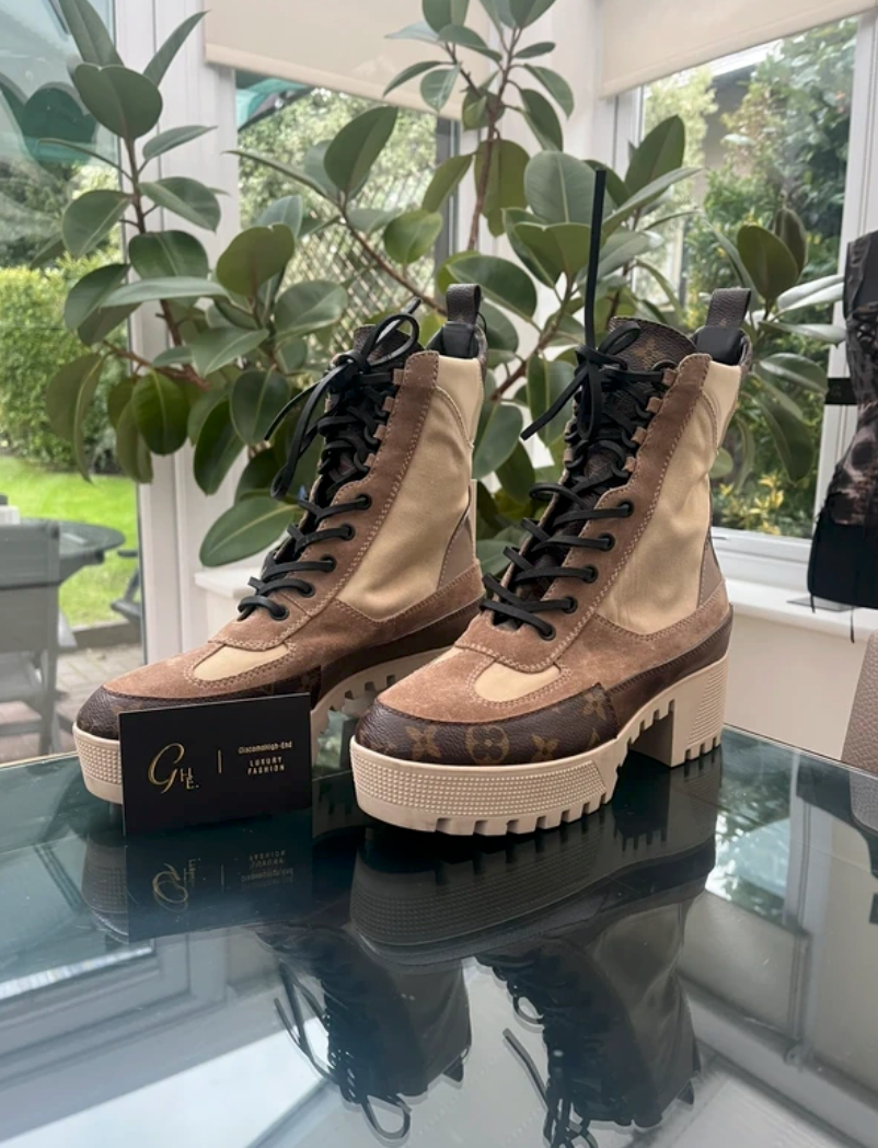 Louis Vuitton Laureate Platform Dessert Boots EU 38